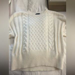 Ann Taylor xl Cream Cable sweater